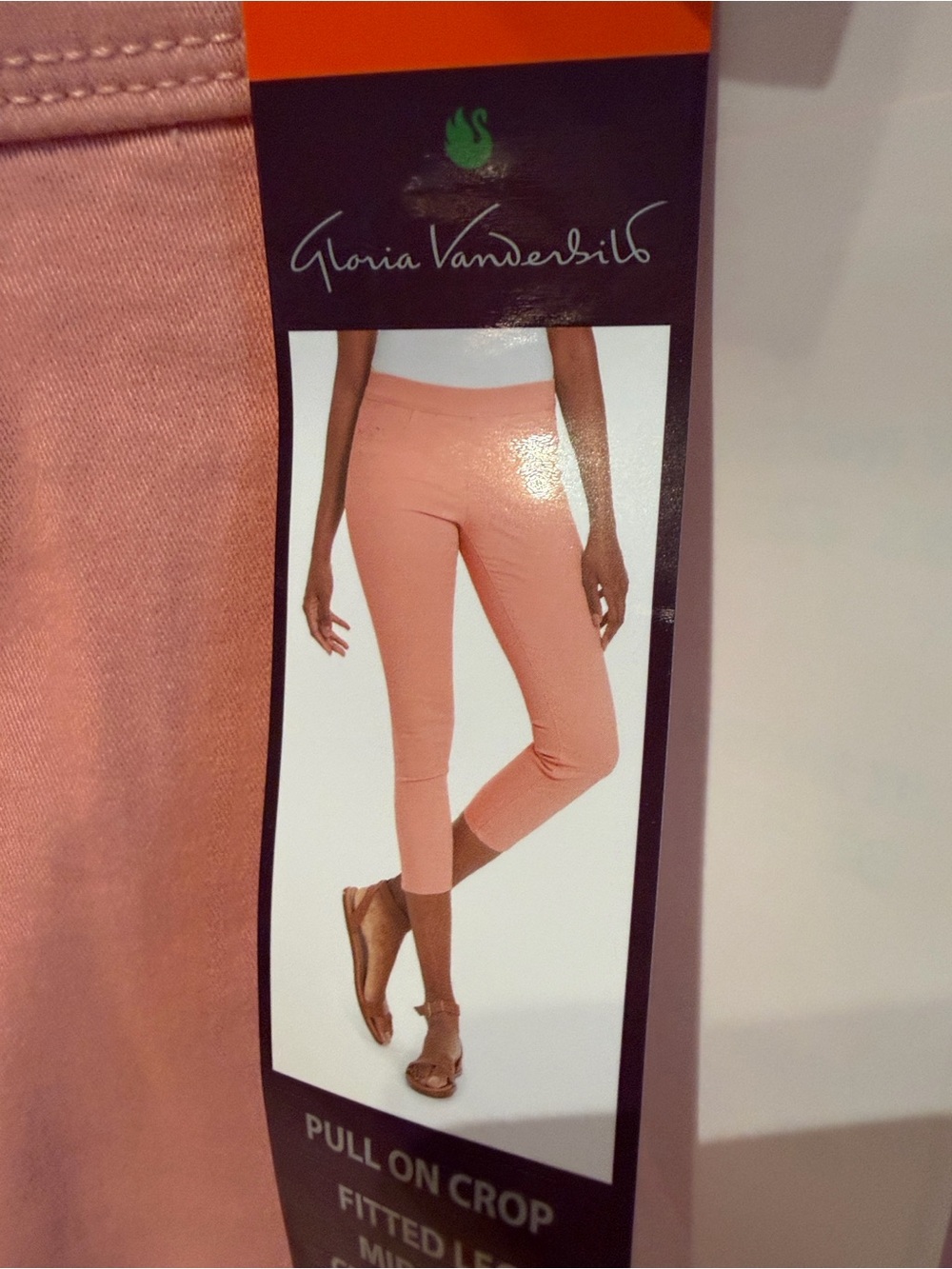 Gloria Vanderbilt 98% Cotton Women's Rose-Pink Pants Inseam 26